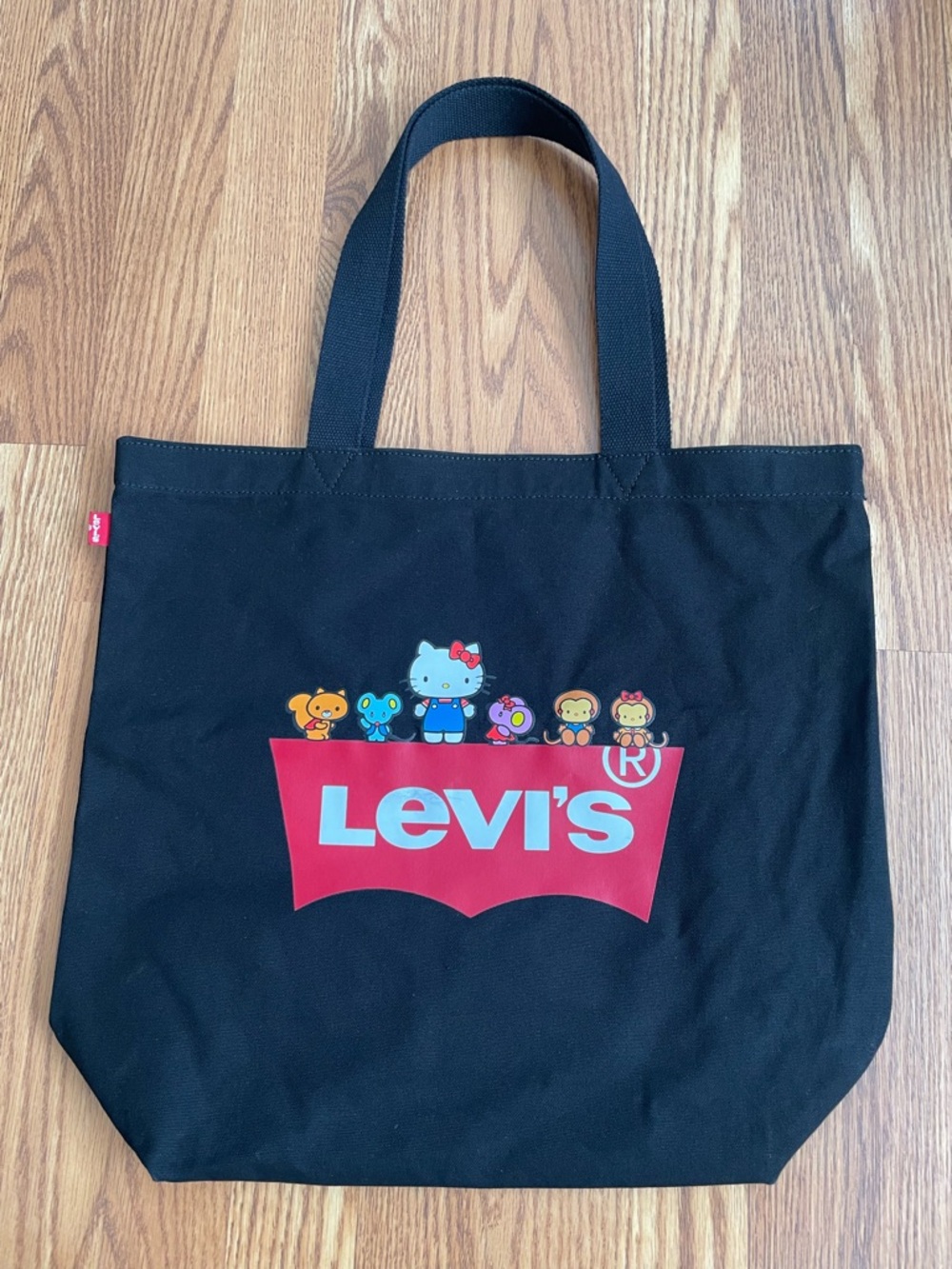 Levi’s x Hello Kitty Canvas Tote Bag Black Large Graphic Shopper